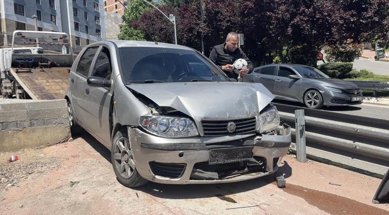Otomobil, kırmızı ışıkta bekleyen otomobile çarptı; 2si çocuk, 5 yaralı