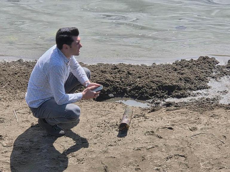 İznik Gölünde 3 gün arayla ikinci top mermisi bulundu