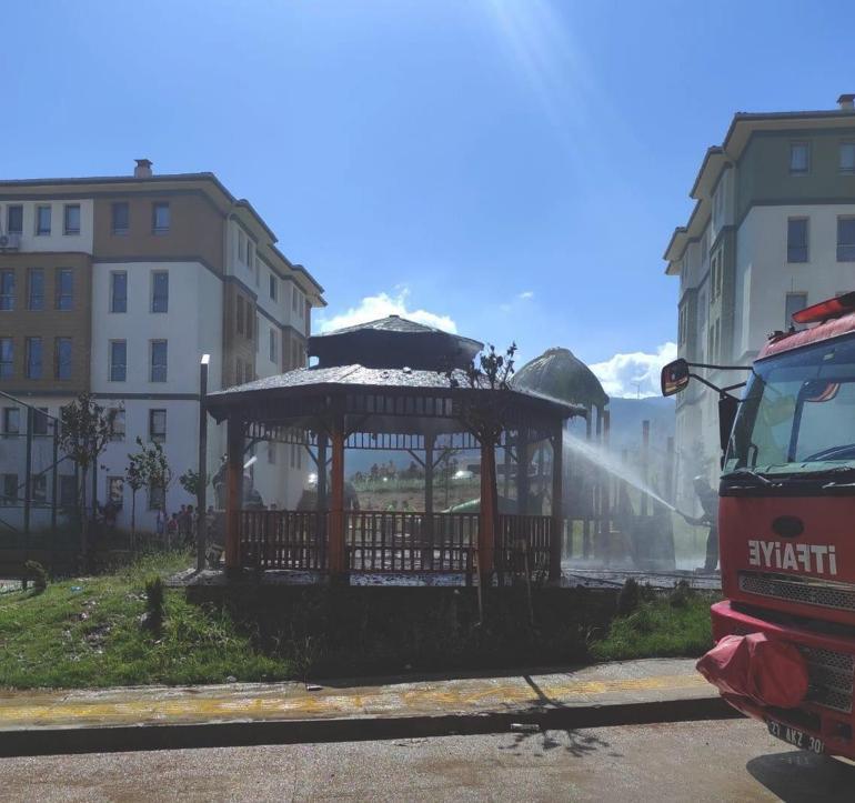 Gaziantepte çocuk parkında yangın