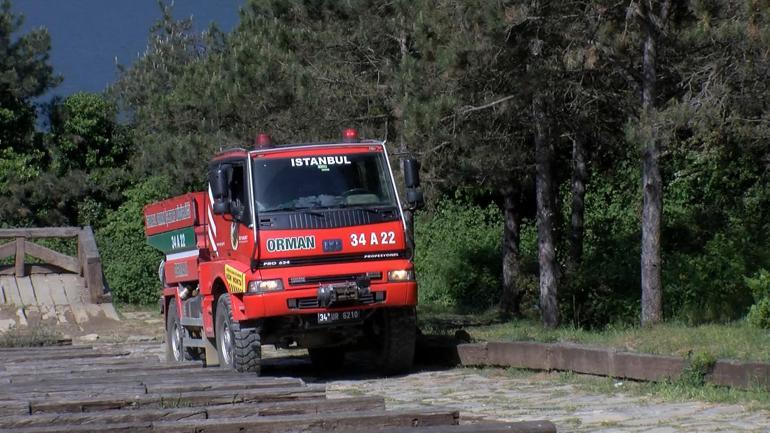 Sultangazi Kent Ormanında çıkan yangın söndürüldü