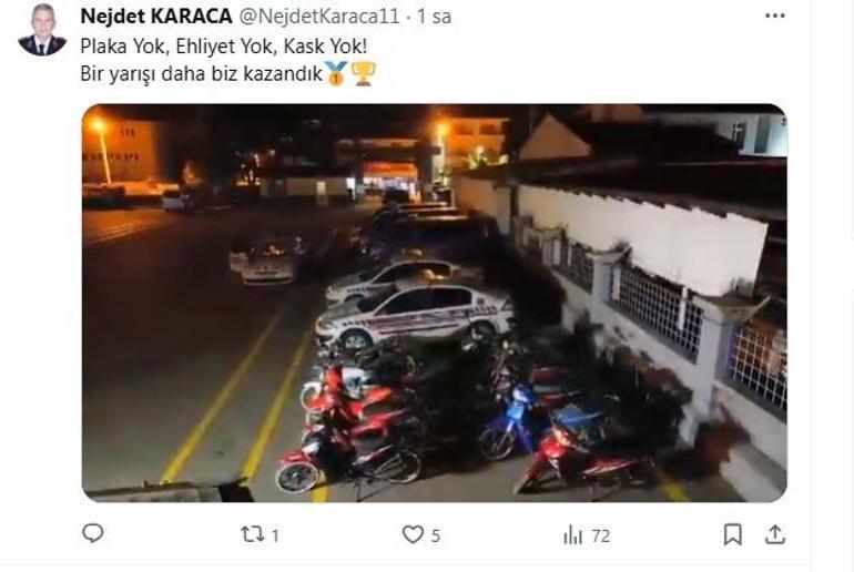 Yarış hazırlığındaki motosikletlilere jandarma baskını