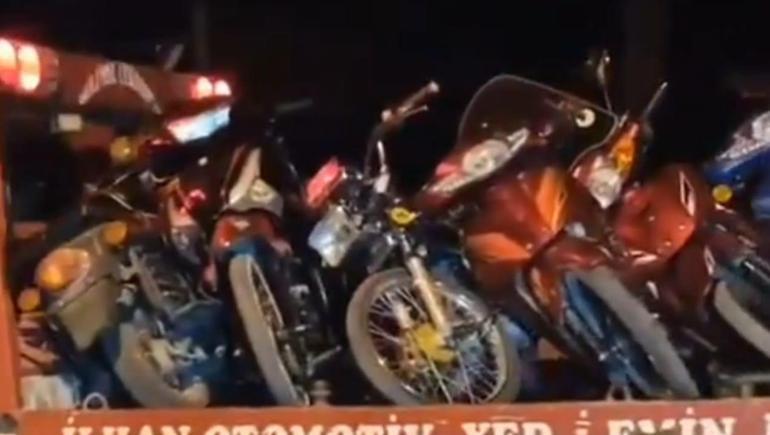 Yarış hazırlığındaki motosikletlilere jandarma baskını