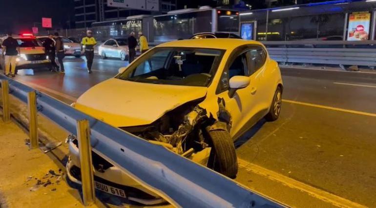 Küçükçekmece’de kaza yapıp kaçmaya çalışan alkollü sürücü, diğer sürücüler tarafından darbedildi
