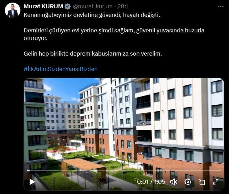 Bakan Kurum: Gelin birlikte deprem kabuslarımıza son verelim