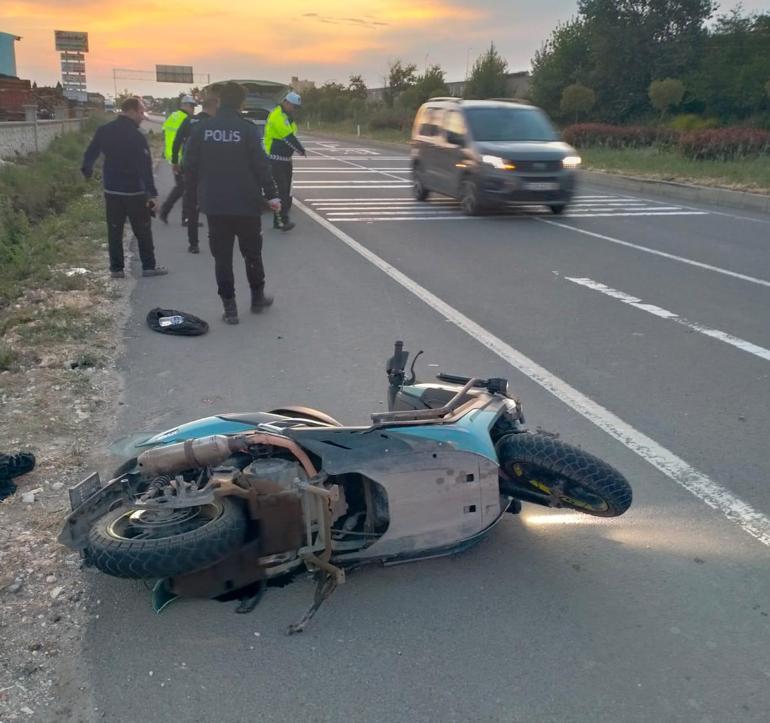 TIR’a arkadan çarpan motosikletin sürücüsü ağır yaralandı