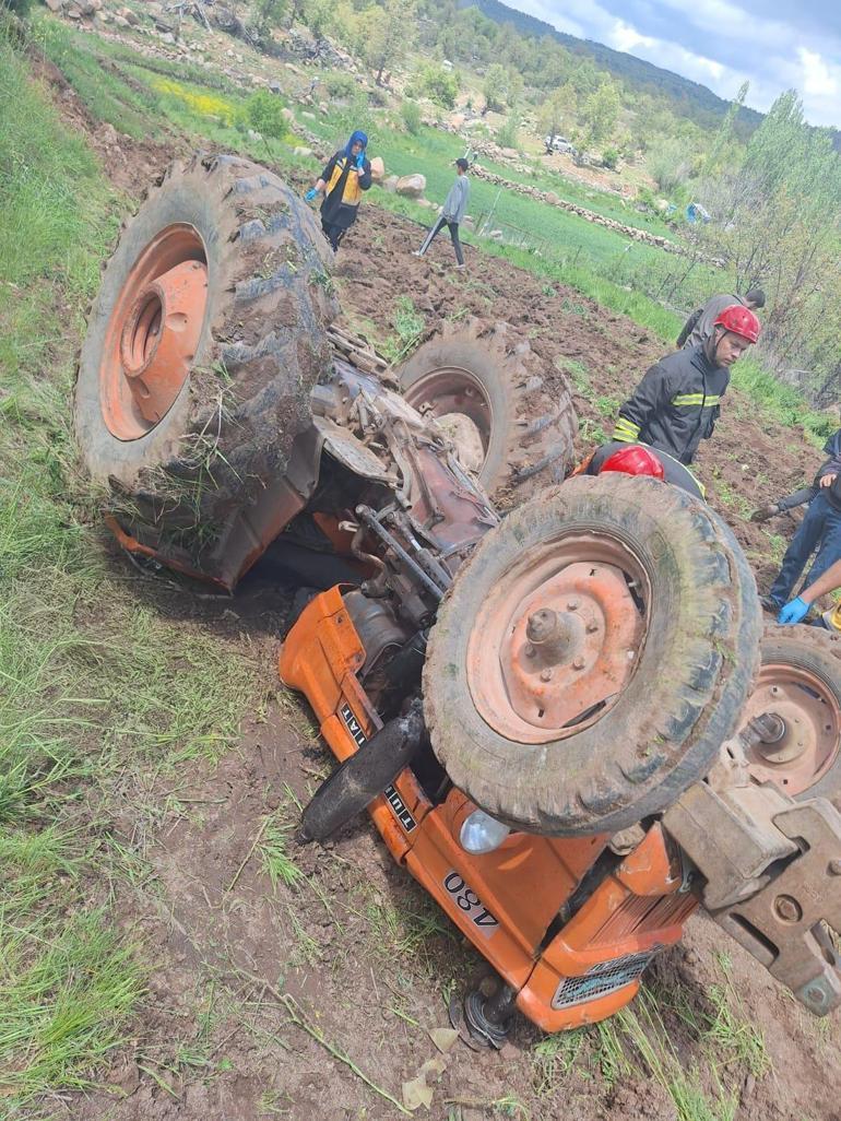 Şarampole devrilen traktörün sürücüsü Şükrü öldü