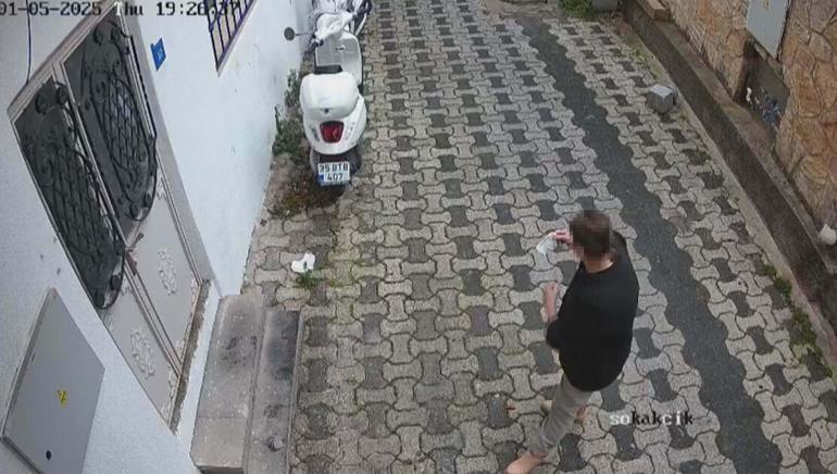 Komşular arasındaki anlaşmazlık kamerada