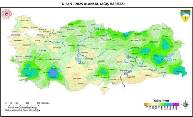 Nisan ayında 9 ilde yağış rekoru