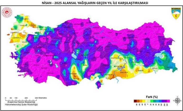 Nisan ayında 9 ilde yağış rekoru