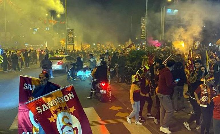 Galatasarayın şampiyonluğu tüm yurtta coşkuyla kutlandı