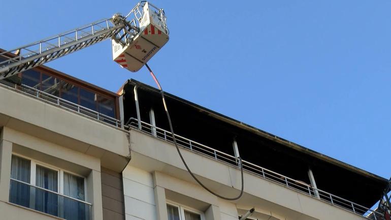 Eyüpsultanda 7 katlı binada yangın