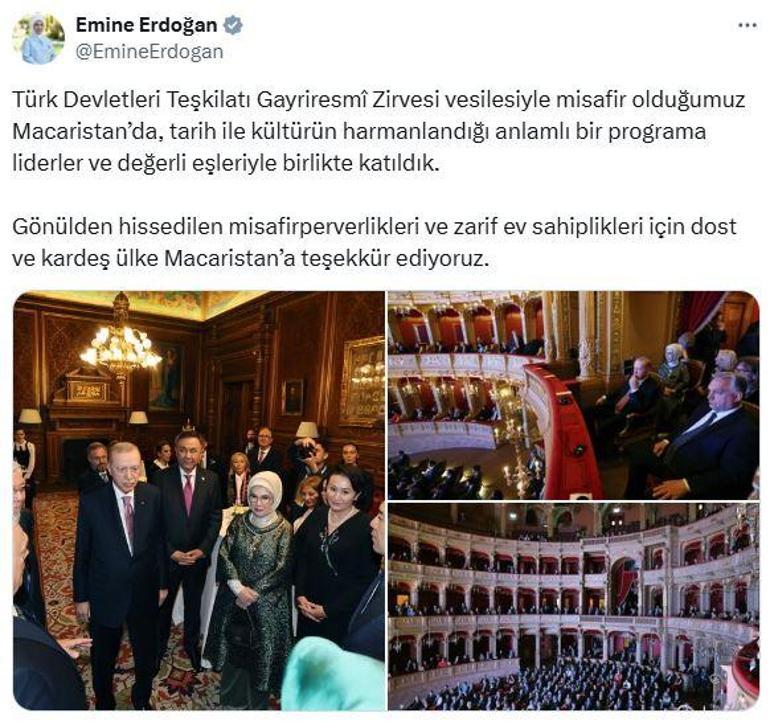 Emine Erdoğandan Macaristan paylaşımı
