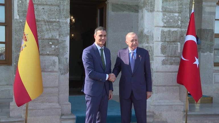 Cumhurbaşkanı Erdoğan, İspanya Başbakanı Pedro Sanchezi kabul etti