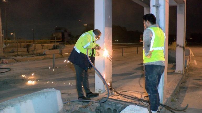 Avcılar gişelerinde Serbest Geçiş Sistemi çalışmaları; giriş- çıkışlar kapatıldı