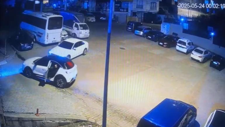 Kağıthanede kalaşnikoflu saldırı kamerada; aracın önünü kesip kurşun yağdırdılar