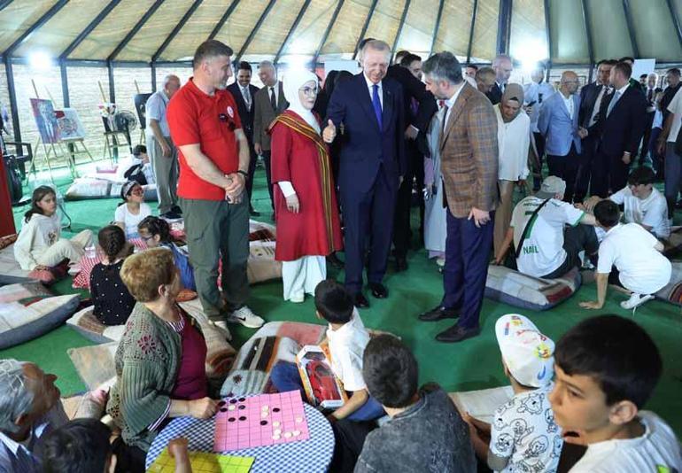 Cumhurbaşkanı Erdoğan, Etnospor Kültür Festivali’ni ziyaret etti