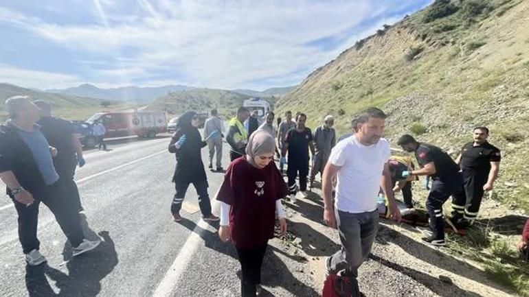 Elazığda minibüs takla attı; 3ü ağır 7 yaralı