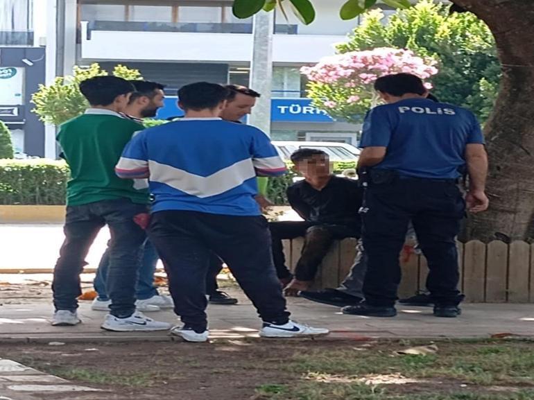 Polisi görünce atladığı derede boğulma tehlikesi yaşadı, hortumla kurtarıldı