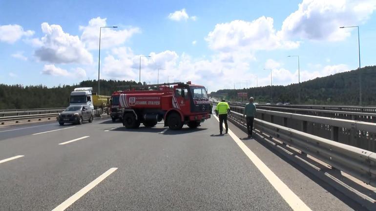 Kuzey Marmara Otoyolunda zincirleme kazaya karışan araçlarda yangın; son anda kurtuldular: 3 yaralı