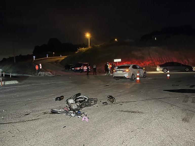 Kocaelide otomobil ile motosiklet çarpıştı; 1 ölü, 2 yaralı