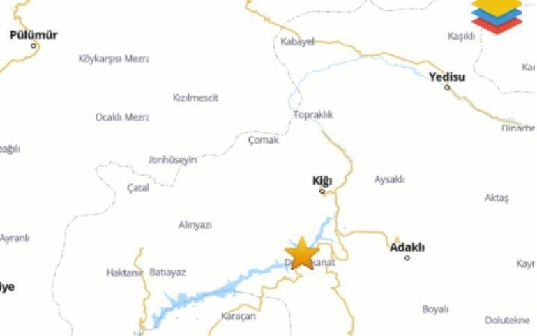 Bingölde 4.4 büyüklüğünde deprem