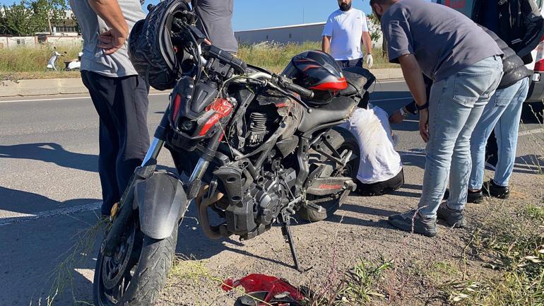 Tekirdağda otomobille çarpışan motosikletteki 2 kişi yaralandı