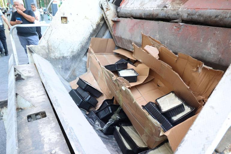 Terminalde usulsüz taşınan 700 kilo peynir imha edildi