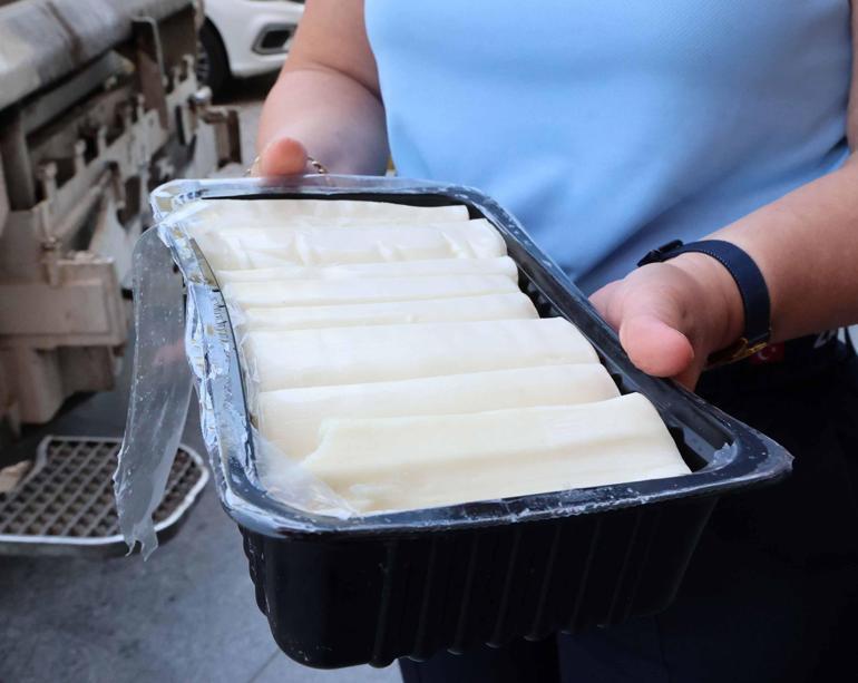 Terminalde usulsüz taşınan 700 kilo peynir imha edildi