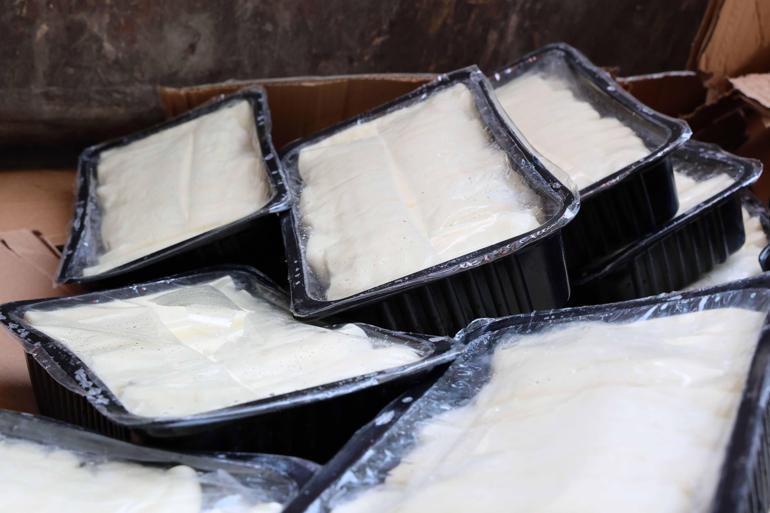Terminalde usulsüz taşınan 700 kilo peynir imha edildi