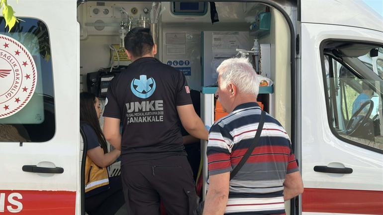 Çanakkalede yangın; 10 kişi dumandan etkilendi