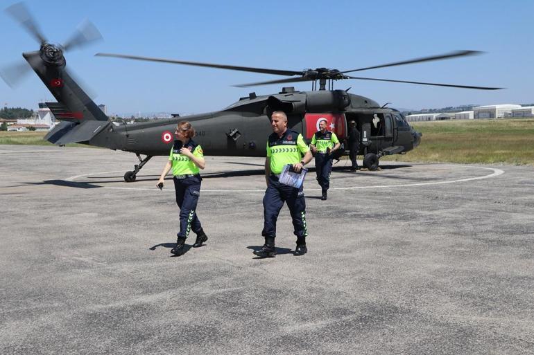 Ankarada jandarmadan havadan trafik denetimi