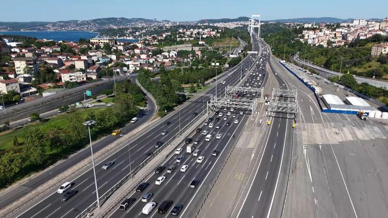 İstanbulda bayram trafiği havadan görüntülendi