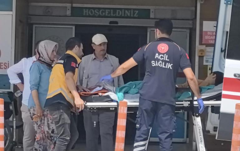 Kurban kesilen bahçede bıçağın üzerine düşen Çınar ağır yaralandı