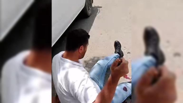 Kendisini rahatsız eden kişiyi ayaklarından vuran Nuray, o anları kayıt altına aldı