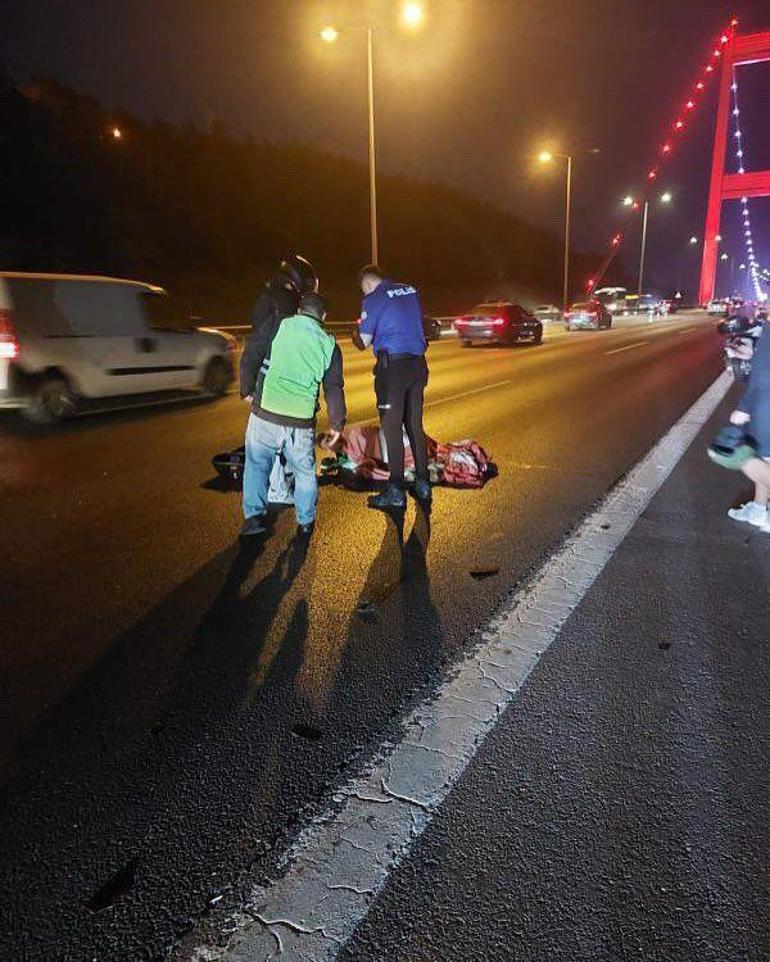 FSM Köprüsü girişinde motosiklet kazası: 1 ölü 2 yaralı