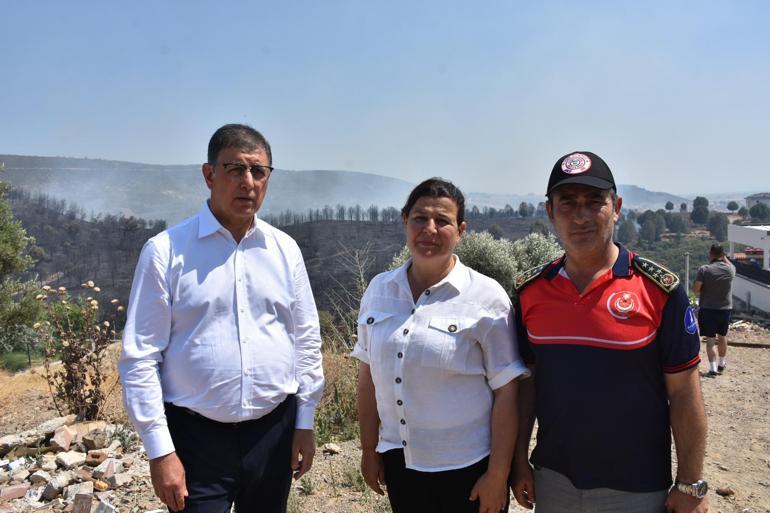 İzmirde çıkan orman yangını kontrol altında; 4 gözaltı