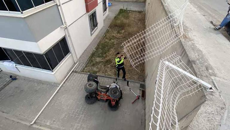 ATV’den düşen çocuk yaralandı, sürücü kaçtı; kaza kamerada