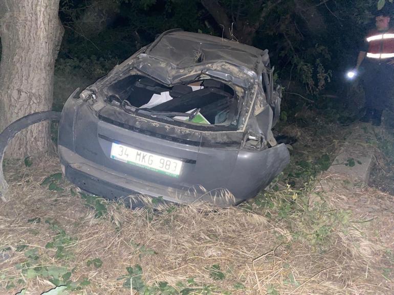 Bursada takla atan otomobilin alkollü sürücüsü yaralandı