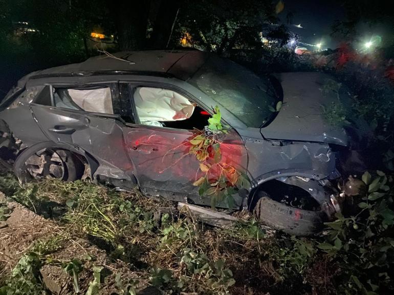 Bursada takla atan otomobilin alkollü sürücüsü yaralandı