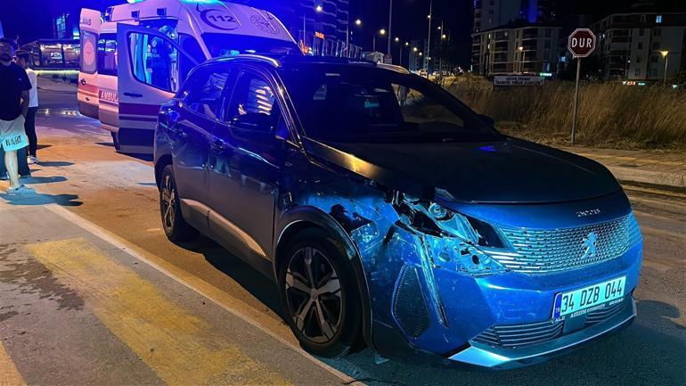 Edirnede 4 aracın karıştığı kaza kamerada