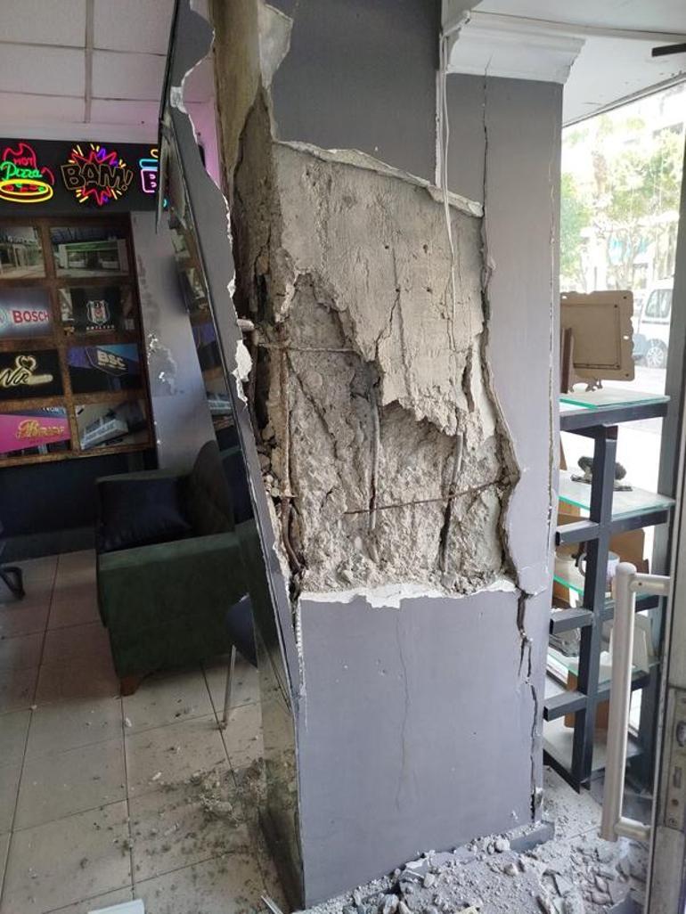 Kolonu patlayan 7 katlı apartman tahliye edildi; daha önce de market için kolon kesildi iddiası