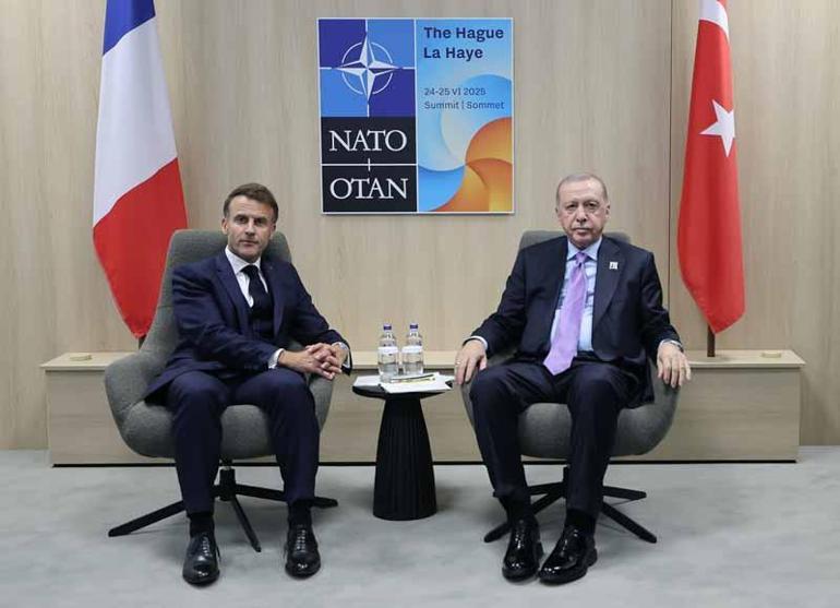 Cumhurbaşkanı Erdoğan, Fransa Cumhurbaşkanı Macron ile görüştü