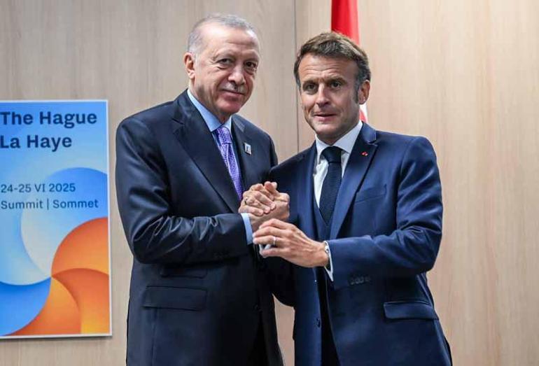 Cumhurbaşkanı Erdoğan, Fransa Cumhurbaşkanı Macron ile görüştü