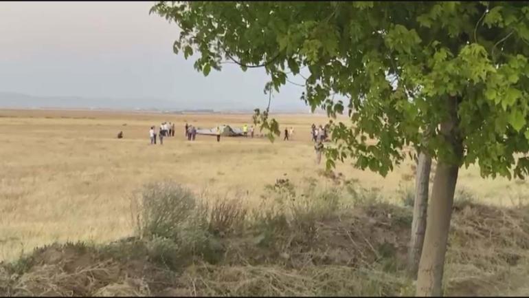 Konyada tatbikatta ANKA-3 boş araziye acil iniş yaptı