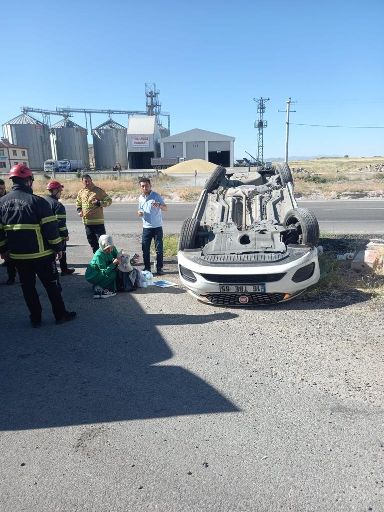 Nevşehirde otomobil devrildi: 5 yaralı
