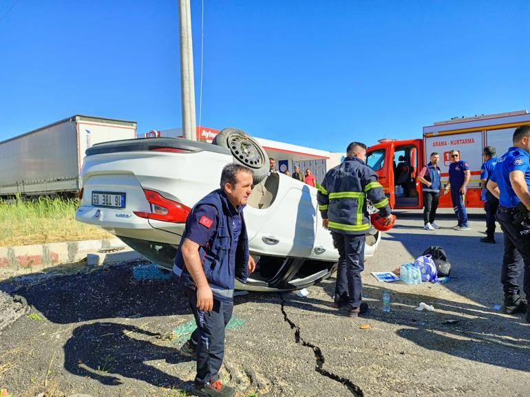 Nevşehirde otomobil devrildi: 5 yaralı