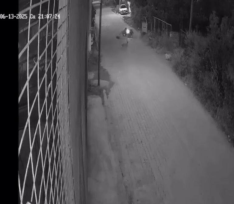 Motosikletiyle köpeğe çarpan sürücü 10 gün sonra öldü; kaza kamerada