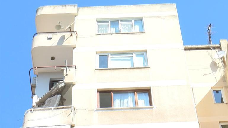 Maltepede 9 katlı binada balkon çöktü