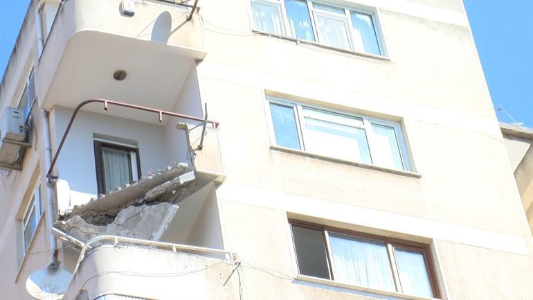 Maltepede 9 katlı binada balkon çöktü