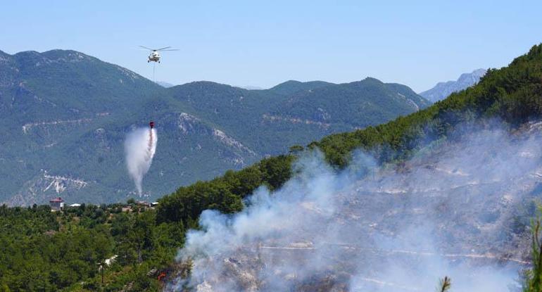Antalyanın 3 ilçesinde 5 noktada çıkan yangınlar kontrol altında